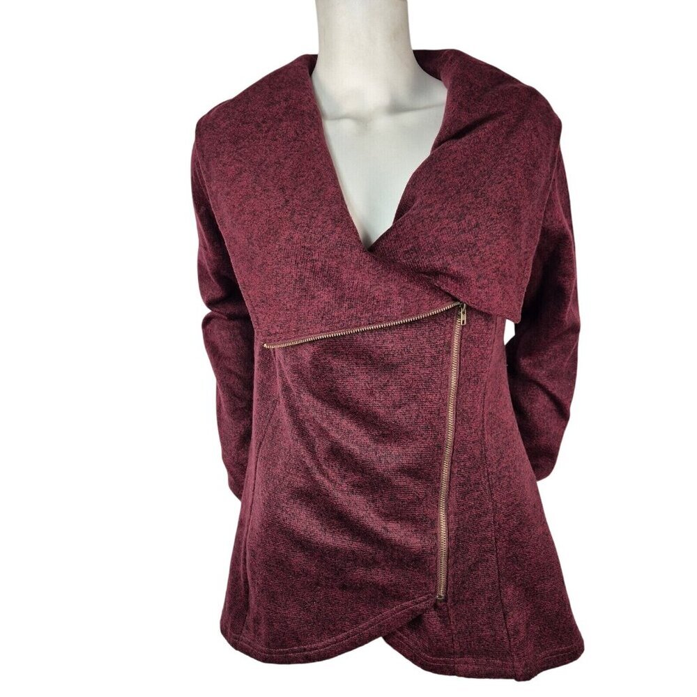 Andree by Unit Jacket Womens Size S Full Zip Burgundy NWT (03)